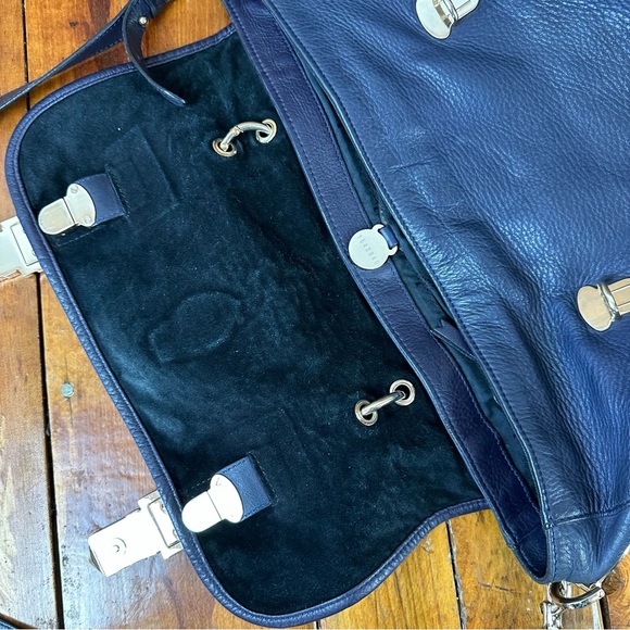 Mulberry Navy Blue Messenger Bag - Picture 9 of 14